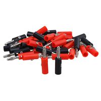 RDEXP 40pcs Nickel Plated 4mm Multimeter Probe Banana Plug Male Screw Type Connectors