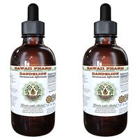 Dandelion Alcohol-Free Liquid Extract, Organic Dandelion (Taraxacum Officinale) Dried Leaf Glycerite Herbal Supplement 2x2 oz