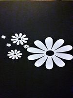 Chase Grace Studio Daisy Flower Hippie Free Spirit Vinyl Decal Sticker|White|Cars Trucks Vans SUV Laptops Wall Art|7.5" X 4"|CGS786