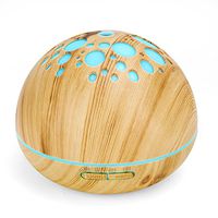 MoKo 300ML Aroma Diffuser, Ultrasonic Cool Mist Humidifier Aromatherapy Essential Oil Diffuser with 7 Adjustable LED Night Light and Time Setting for Office, Home, Yoga, Spa - Wood Color