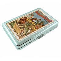 Metal Silver Cigarette Case Vintage Poster D-129 McFadden's Flats Begorram Ye've Punctured My Tire