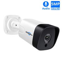 5MP PoE Camera with Audio,Hisee Outdoor/Indoor Security IP Camera(Wired), 18Pcs IR LED Night Vision Surveillance Camera, IP66 Waterproof Motion Detection H.265 ONVIF Protocol