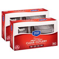 Berkley Jensen Super Premium Heavyweight Plastic Cutlery, 720 ct. - Clear