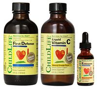 Child Life First Defense and Liquid Vitamin C, 4 Ounce with Echinacea, 1 Ounce