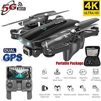 DishyKooker S167 GPS Drone with Camera 5G RC Quadcopter Drone 4K WiFi FPV Foldable Off-Point Flying Gesture Photos Video Helicopter Toy 5G 4K 3 Battery Quadcopter Drone RC Drones for Kids and Adults