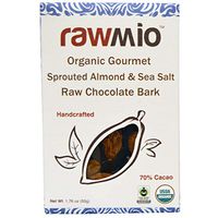 Rawmio Organic Gourmet Sprouted Almond Sea Salt Raw Chocolate Bark 1 76 oz 50 g