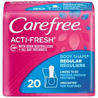 Carefree Acti-Fresh Body Shape Panty Liners - Regular (Pack of 14)