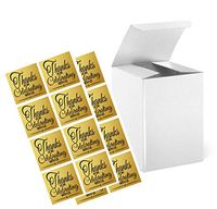 3 x 3 x 4" White Wedding Gift Candy & Party Favor Boxes w. Sticker Seals -24pack