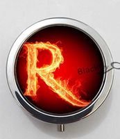 BlackKey Letter R 3-Compartment Decorative Pocket Gift Box Case Organizer for Pill, Color 1 -1420