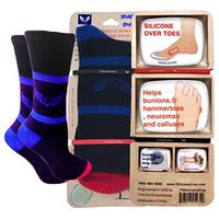 GUARDIANGEL Bunion corrector Socks Gel cup over toes with Tea tree oil to Stop Fungi nail & Cushion Bunion, Neuroma, Toes, Diabetic friendly, Cotton Copper infused, By Podiatrist, Woman Size 5-9.5
