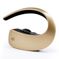 Bluetooth Wireless Handsfree Earpiece In Ear Noise Cancelling Headset HD Stereo Earbuds with Built-in Microphone for Business/Office/Workout/Travel/Drivers - Gold