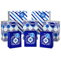 Hallmark Holiday Gift Bag Assortment, Blue and Silver (Pack of 8 Gift Bags; 3 Small 6", 3 Medium 9", 2 Large 13")