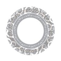 Hanna K. Signature Collection 36 Count Medley Paper Plate, 7-Inch, Silver