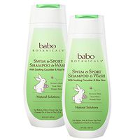 Babo Botanicals Swim & Sport Shampoo & Wash with Soothing Cucumber Aloe Vera 8 fl oz - Pack of 2