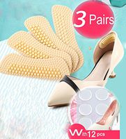 Heel Cushion Inserts,Heel Pads,Too Big Inserts Shoes Cushion 4D(3pairs) Gel Spot(12pcs) high Heel Inserts (Beige)