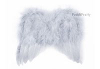 Natural Feather Angel Butterfly Wings, Newborn, Baby, Photo prop- Color: Silver