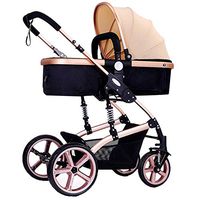 ZXOIHH Baby Cart Trolley Newborn Baby Carriage Foldable Can Sit and Lie Down Avoid Shaking Baby Trolley Awning Two-Way Shock Children's Trolley