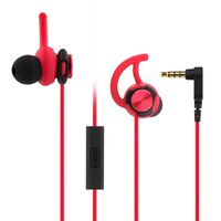 Sport Earphone In-Ear Earbuds Heaphones Headset With Microphone Stereo Bass Clear Audio with 3.5mm Jack for iPhone 5 6 6s Plus and Samsung Android(Red)