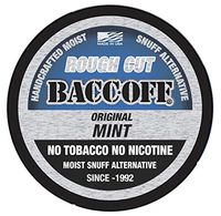 BaccOff, Original Mint Rough Cut, Premium Tobacco Free, Nicotine Free Snuff Alternative (1 Can)