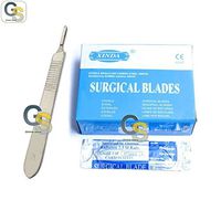 G.S 100 Scalpel STERILE Blades #12 with Free Scalpel Handle #3