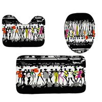 YAYUMI 3pcs Non-Slip Fish Scale Bath Mat Bathroom Kitchen Carpet Doormats Decor