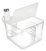 EVERIE Collapsible Hinged Sous Vide Container Lid Compatible with Breville ChefSteps Joule Sous Vide Cooker and 12,18,22 Quart Rubbermaid Container (Corner Mount)