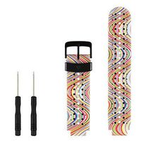 Tkasing Replacement Silicone Smart Wrist Watch Accessory Band Strap for Garmin Forerunner 220/230/235/620/630/735/235 Lite Smart Watch, (1V)