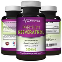 Pure Resveratrol – 2000mg - Strongest, Most Effective Blend on Amazon – 90 Capsules – Order Risk Free