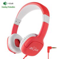 Kids Headphone with 85dB Volume Limited Hearing Protection, Music Sharing Function, Bligli Wired On-Ear Headsets for Children Youngster (Christmas Red)