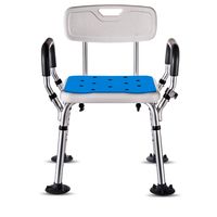 Bathroom Non-slip Shower stool, Restroom Aluminum alloy Shower chair Bath chair Shower seat with arms Suitable for disabled Elderly Pregnant women-A 16x19inch