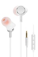 in Ear Headphones Earbuds with Microphone Phone Earbuds Dual Drivers Noise Cancelling Earbuds TIMMKOO 1BA+1DD in-Ear Headphones with Volume Control for iPhone Android Phone iPad Tablet Laptop White
