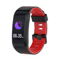 Easycat IP68 Waterproof Fitness Tracker Activity Bracelet with Pedometer, Calorie, Blood Pressure, Blood Oxygen, Bluetooth 4.0 Smart Band for Android/iOS, iPhone 8, iPhone X (Red)
