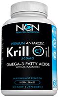 100% Pure Antarctic Krill Oil Omega 3 with Astaxanthin by NCN New Cell Nutrition Easily Absorbed EPA, DHA 1000 mg/2 Capsules