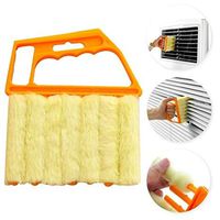 AppleLand Microfibre Cleaning Brush Venetian Blind Cleaning Brush Air Conditioner Duster Window Shade Shutters Wizard Cleaner (Color:Orange)