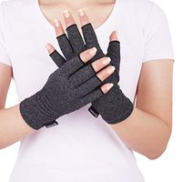 Arthritis Compression Gloves Relieve Pain from Rheumatoid, RSI,Carpal Tunnel, Hand Gloves Fingerless for Computer Typing and Dailywork, Support for Hands and Joints (Black, Small)