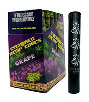Herb Airtight Tube Pocket Protector with Cyclones Grape Hemp Cones 24 Count Box DC Crafts Nation- Ganesha