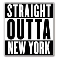 CUSTOMI NEW YORK Straight Outta Series Custom Decal Sticker for Car Truck Macbook Laptop Air Pro Vinyl