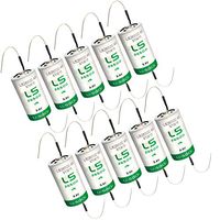 10x SAFT LS26500_AX Size C 3.6V 7700mAh Lithium Cell for Smart Munitions, Intrusion Sensors, Invisible Fencing,RFID Tracking, Asset Tracking, Theft Prevention, Locator Beacons, Fleet Monitoring