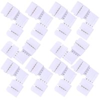 4 Pin 10mm 5050 L-Shape LED RGB Light Strip Connectors, 90 Degree Corner Solderless Adapter Connectors, 12V 72W Fireproof 4Pin Conductor Clips for 5050 SMD RGB Multi-Color LED Light Strips (10 Pcs)