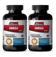 Immune Support Natural - Omega 8060 Fatty ACIDS 1500mg (Highly Concentrated Fish Oil - Pharmaceutical Grade) - Omega 3 Supplements - 2 Bottles 120 Softgels