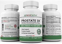 Tera Herbs Prostate Supplement for Prostate Health to Promote Healthy Urination and Block DHT with Beta Sitosterol (3 Pack) (270 Veg Capsules)