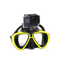 TELESIN Swimming Goggles Diving Mask Scuba Snorkel Glasses for GoPro Hero 7/6/5/4/3/3+/2/1 Session 4/5 Fusion 360 4K DJI Osmo Action Cameras (Yellow)