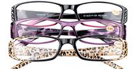 SOOLALA 3-Pairs Womens Designer Fashion Rhinestone Lightweight Reading Glasses, 1.25D
