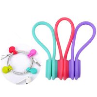 Magnetic Cable Clips,3 Pack Multipurpose Magnetic Cable Organizer, Magnetic Cord Winder Wrap for Headphones/Date USB Cable,Soft Silicone Earphone Cable Cord Organizer