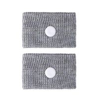 general3 2Pcs Travel Profession Supply Motion Sickness Wrist Band Anti Nausea Anti Corona Wristband for Car Sea Plane Boat (Gray)