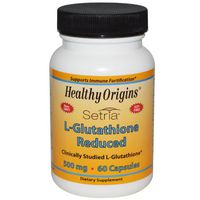 HEALTHY ORIGINS L-GLUTATHIONE 500 MG, 60 CAP