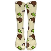 Mens&Womens Kiwi Bird And Kiwi Fruit Funny Pattern Novelty Crew Socks Athletic Socks Long Tube Stockings One Size Fits All