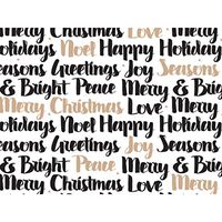 Golden Holiday Wishes 24"x417' Roll Gift Wrap