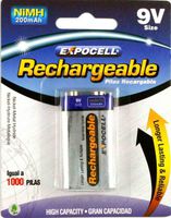 9V 200 mAh Ultra High Capacity Rechargeable NiMH 1 Pack
