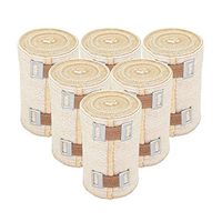 NexSkin 3" Organic Latex Free American Cotton - Comfort Elastic Bandage with Clip Fasteners - Beige, 6 Pack